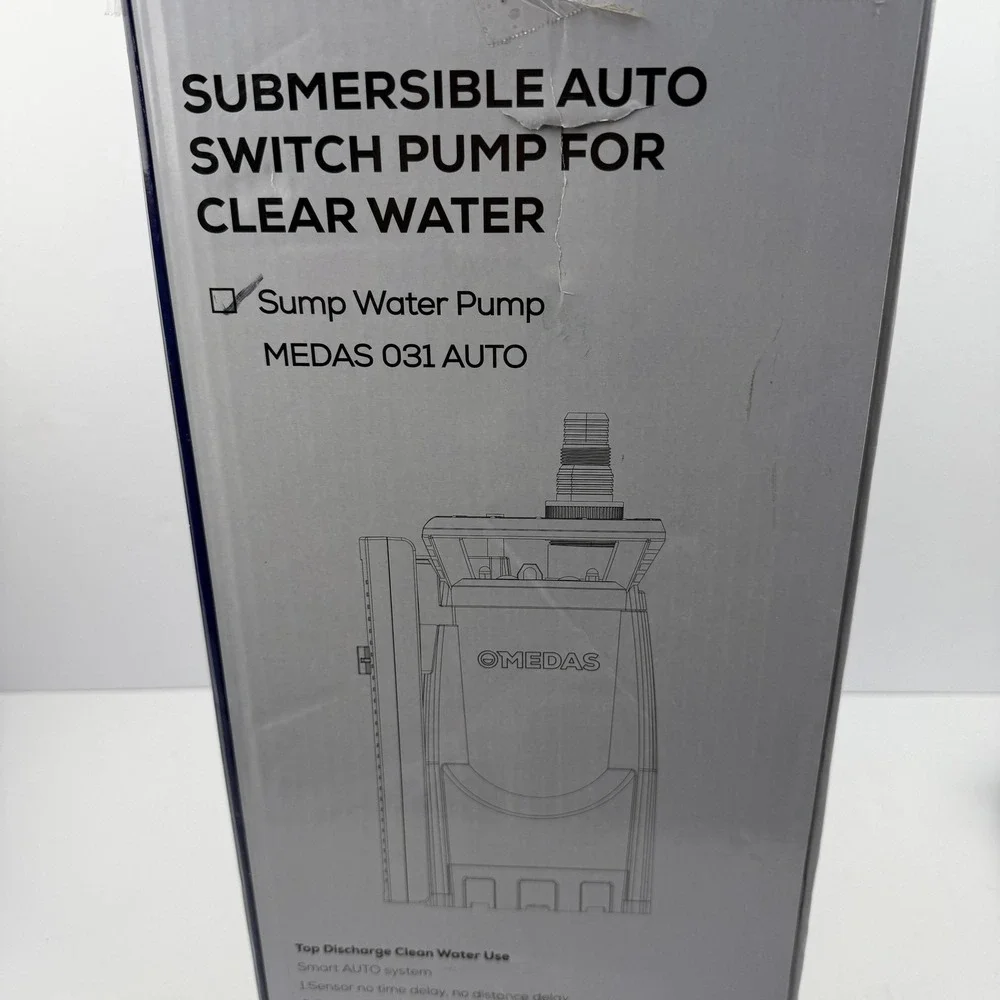 MEDAS 031 Auto Submersible Sump Utility Pump 1HP‎ 3600GPH Clean Water Blue